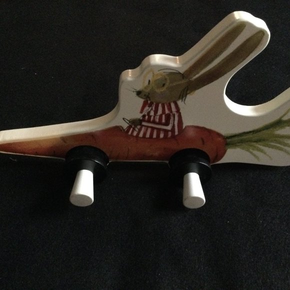 IKEA Fabler Kids Decor Wall Hook Hanger Easter Bunny Rabbit Carrot Race Car 1999 - Picture 2 of 3